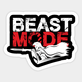 Beast mode spartans Sticker